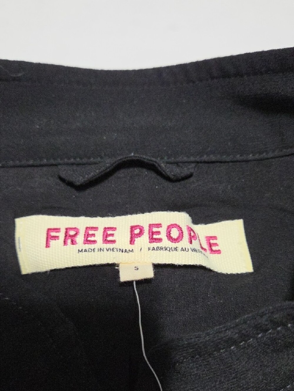 Free People Black Zip-Front Cropped Jacket with Gold Zipper - Picture 6 of 10